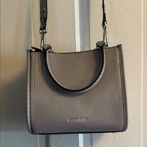 Calvin Klein Elegant Gray Shoulder Bag new without tags never used